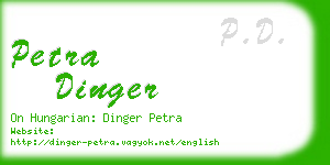 petra dinger business card